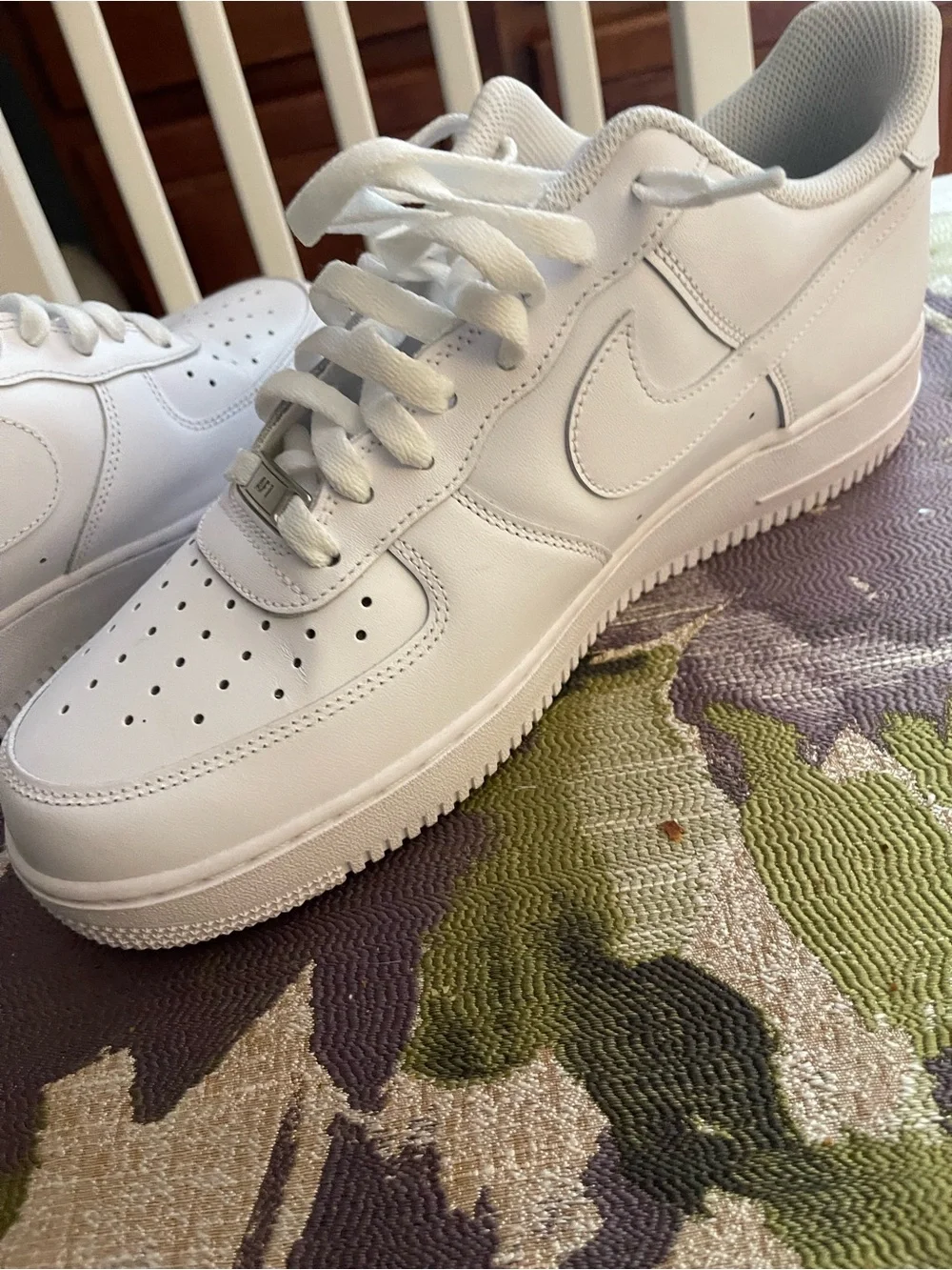 Nike All-White Air Force Low-Top Sneakers